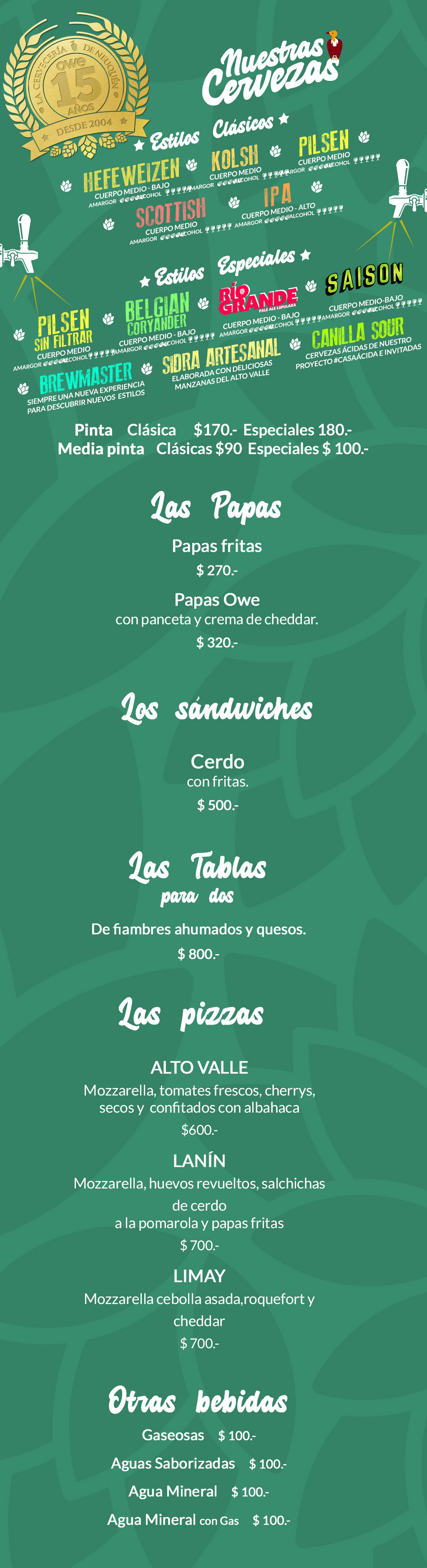 menú delivery